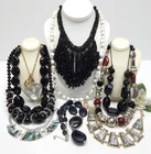 VINTAGE TO NOW FASHION/COSTUME JEWELRY NECKLACE LOT, ASSORTED TYPES & MATERIALS