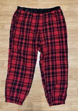 Victoria  s Secret Pajama Lounge Flannel Pants Red  Black Plaid Women  s XL