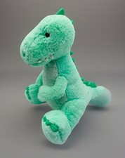FAO Schwarz Green Dinosaur Plush 13" Very Soft Stuffed Animal Toy