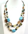 Coldwater creek Gold Tone Faux stone Double Layer Necklace 85.4g — photo 1