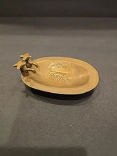 Vintage Solid Brass Bath Tub Soap Dish  (1)