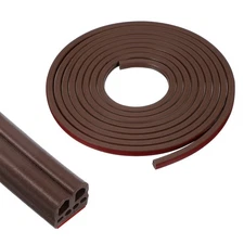 9/16" x 20 ft Weather Stripping Door Seal Strip Self Adhesive fits 8-11mm,Brown