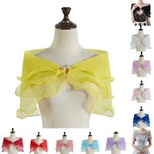 40) Copricostume elegante scialle tinta unita per donna sera festa