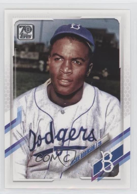 2021 Topps Legend Variation SP (Posing) Jackie Robinson #347 HOF sq1