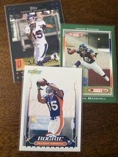 3 Card LOT: WR Brandon Marshall Denver Broncos, inc. Score & Total Topps ROOKIES