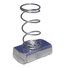 Superstrut Channel Spring Nut, 1/2 In, Silver, Pk25,  V200 1/2