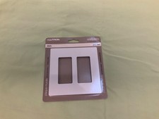 Lutron CW-2-WH Claro 2-Gang Wall Plate, White, 1-Pack