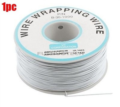 1Pcs Wire-Wrapping Wire Cable 250M 0.25MM White 30Awg New Ic iu #zc