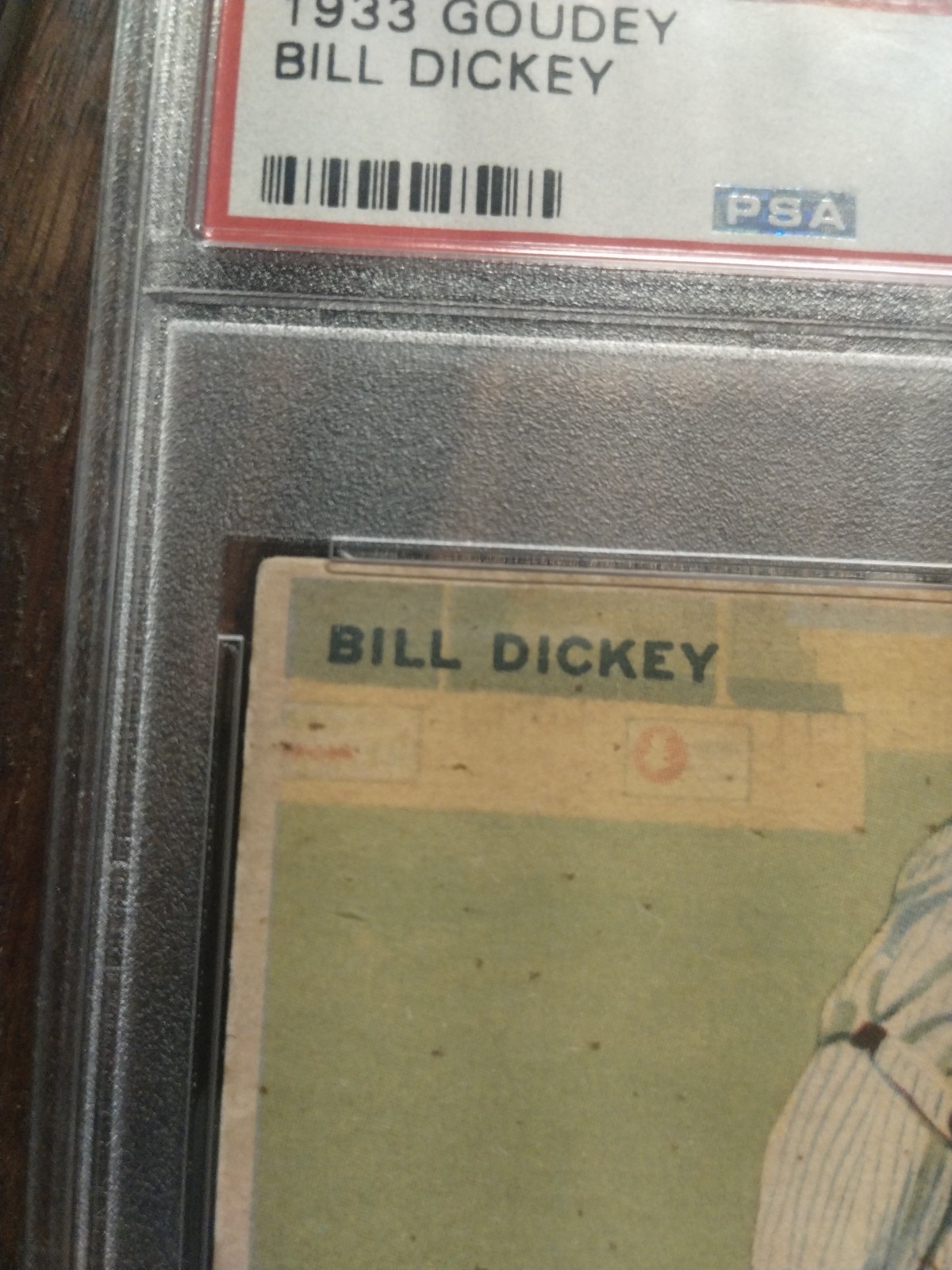 1933 Goudey Big League Chewing Gum - R319 HOF Bill Dickey #19 (RC) PSA 3 (MK) VG view 4