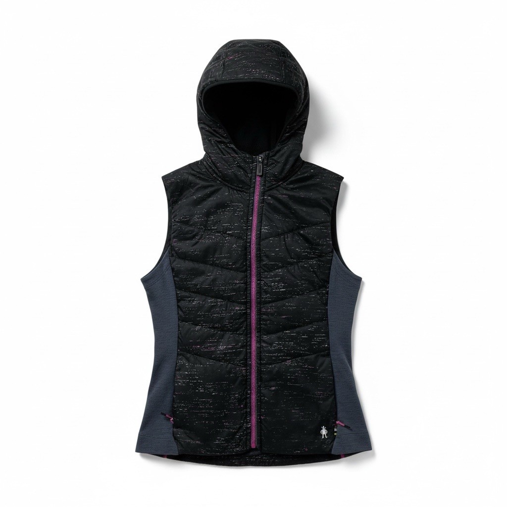 Smartwool Hooded Vest Women's Small Merino Wool Blend Full Zip Pockets