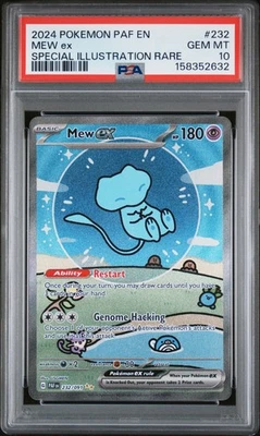 2024 POKEMON PAF EN-PALDEAN FATES SPECIAL ILLUSTRATION RARE #232 MEW EX PSA 10