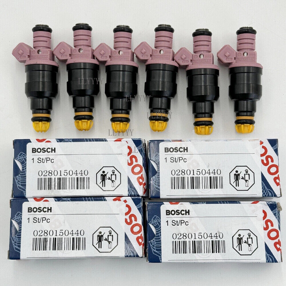 6PCS OEM Bosch FUEL INJECTORS 0280150440 FOR BMW E36 328i M3 E39 Z3 M52 M52 B28