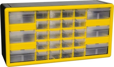 Akro-Mils 10126 26 Schubladen Kunststoff Aufbewahrung Schrank Werkzeug Organizer Gelb 50,8 cm