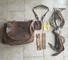 Vintage 1968 US Post Office USPS Leather Merit Mail Carrier Bag w Pouch & Straps