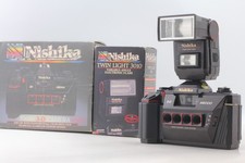 MINT in Box Nishika N8000 3D Quadra Lens Camera Twin Light Flash From JAPAN