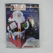 1999 Dimensions Bottle Buddies Santa Craft Kit Christmas Felt Project NEW