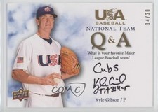 2008 USA Baseball Teams 18U National Team Q & A 14/20 Kyle Gibson Auto 9b4