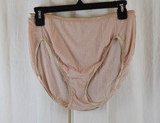 Vanity Fair 3 PACK Women's Illumination Hi Cut Panties Beige Size 2XL 9 