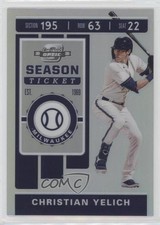 2020 Panini Chronicles Contenders Optic Holo Prizm Christian Yelich #24 h3a