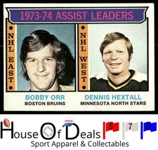 1974-75 Topps #2 1973-74 Assist Leaders (Bobby Orr / Dennis Hextall)