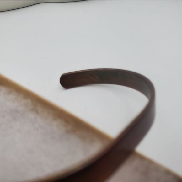 Pure solid copper bracelet cuff brutalist‎ jewelr… - image 2