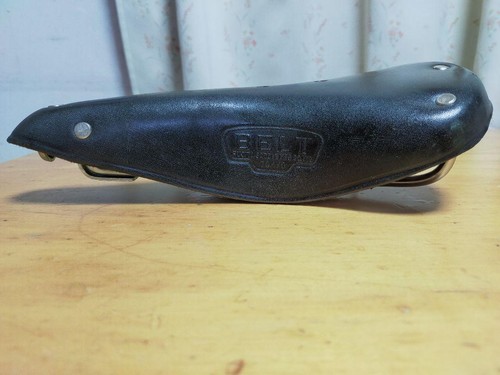 Cinturón Fujita Saddle Cuero Negro Tokio Vintage Usado - Imagen 2 de 5