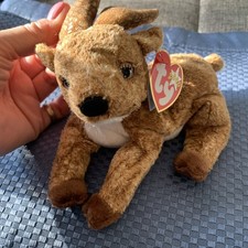 Ty Beanie Baby - ROXIE the Reindeer (Black Nose)(7.5 Inch) MWMTs Stuffed Toy