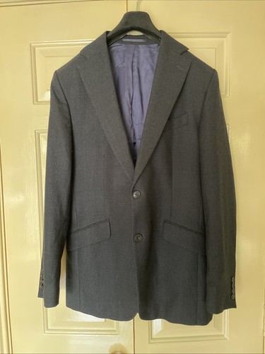 Walker Slater Edward Jacket Wool Tweed Dark Navy Check UK 40L