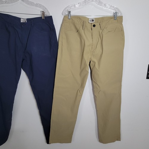 X2 THE NORTH FACE men's Pants 5-Pocket Size 34 navy blue & Kaki hiking casual - Picture 4 of 15