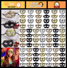 80 Pieces Masquerade Masks - Vintage Venetian Antique Masks for Men & Women