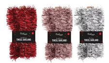 5M CHRISTMAS TINSEL GARLAND Luxury Chunky Thick Thin Tree Home Party Uk SLR