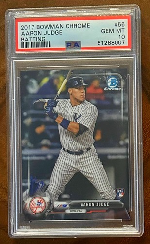 2017 Bowman Chrome Aaron Judge Rookie #56 Batting PSA 10 Gem Mint