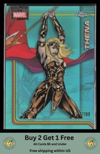 Thena 2026 Topps Chrome Marvel Comics #176 Aqua Refractor /199