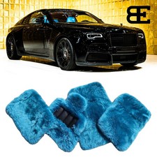 Bespoke Edition Turchese Sheepskin floor mats Extra Plush Rolls Royce Wraith
