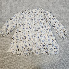 Free People Flower Fields Mini Dress Multicolo Floral Long Sleeve Size XS