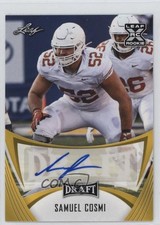 2021 Leaf Draft Auto Gold Samuel Cosmi #BA-SC1 Auto 0m4x