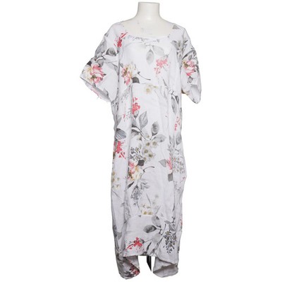New Collection, Kleid, Größe: XL, Weiß/Mehrfarbig, Leinen, Blumen, Damen #vHh