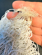 Antique Micro Seed Beads- 13/0-14/0 Old Slightly Matte Opaque White
