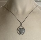 Sterling Silver 925 necklace with stone and sliver chain — photo 2