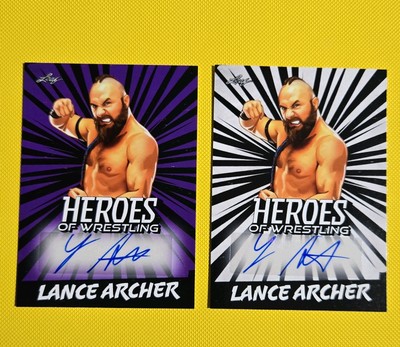 Leaf ''Heroes of Wrestling'' - Lance Archer - 2x Auto Set (White & Purple)