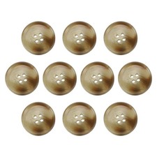 10pcs Resin Sewing Button 30mm 1 3/16" 4 Holes Round Coat Buttons 7 Beige