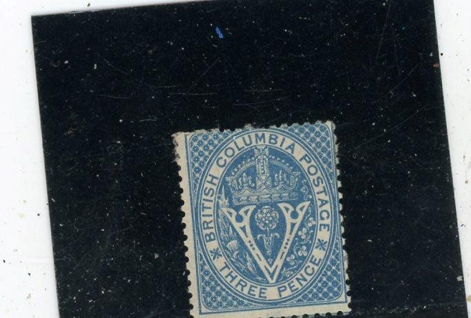British Colombia 1865 Scott# 7 Mint thin gum disturbncea