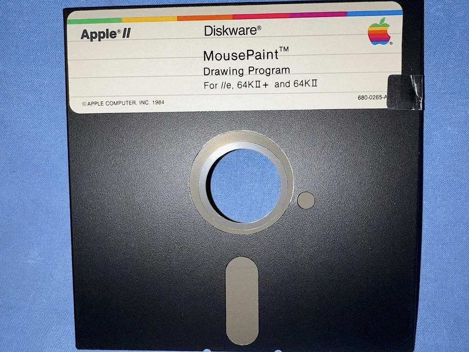 Apple IIe II+ 64K MOUSEPAINT 1984 original 5,25" Diskware Spiele Computer Museum - Bild 3 von 4