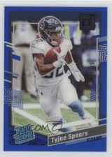 2023 Panini Clearly Donruss Rated Rookie Blue 3/99 Tyjae Spears #88 1t8i