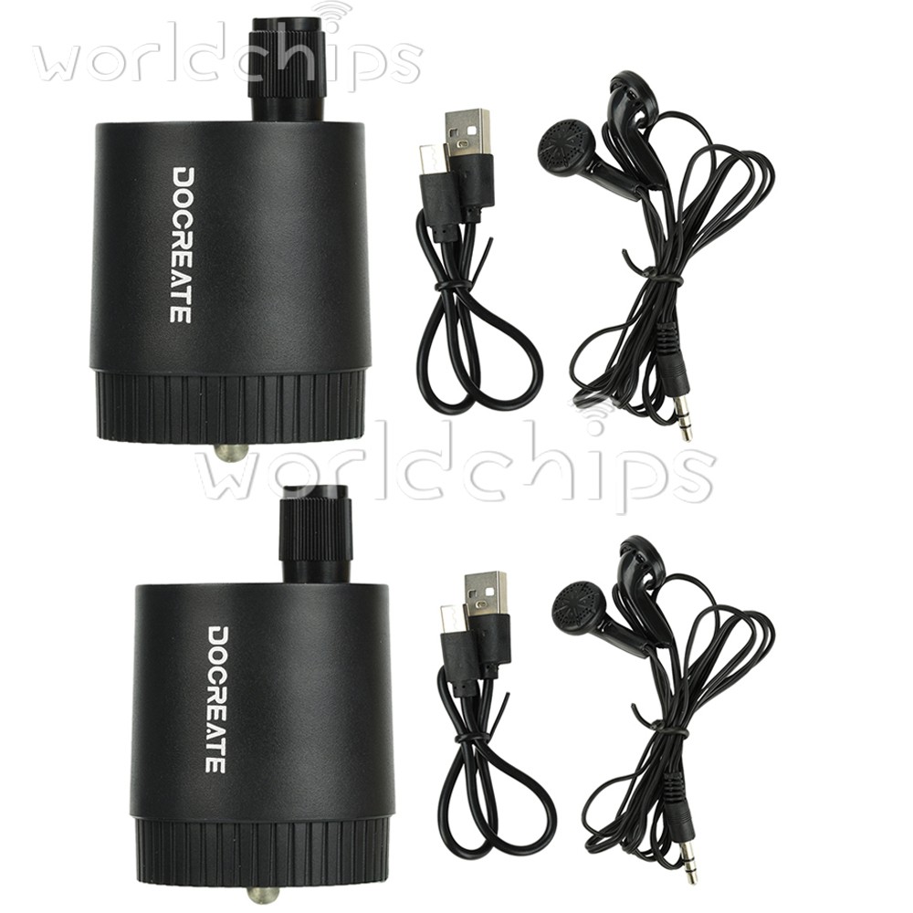 2pcs Water Leakage Detector Pipe Leak Detection Sound Amplifier Rechargeable