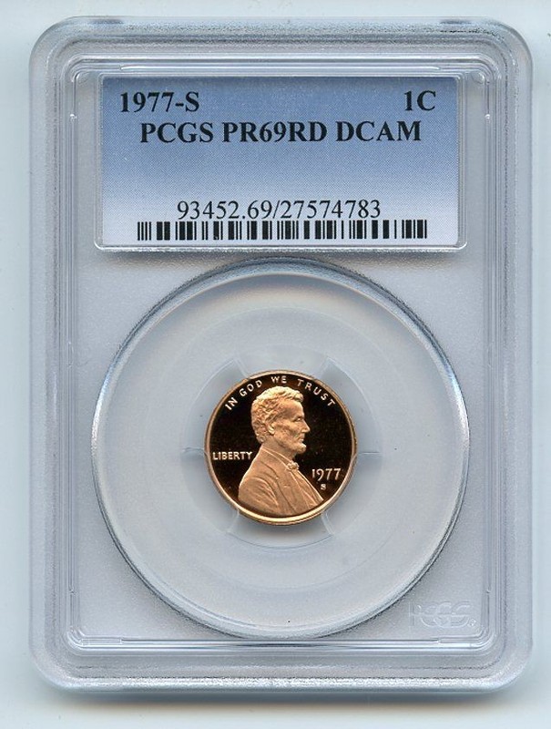 1977 S 1C Lincoln Cent Proof PCGS PR69DCAM