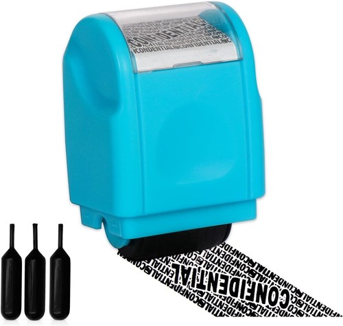Identity ID Theft Protection Roller Stamp Guard Privacy Confidential Data Secure - Picture 2 of 21