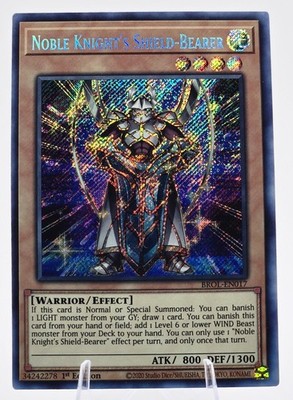 Noble Knight's Shield-Bearer BROL-EN017 (Secret Rare) 1st Ed NM Yu-Gi-Oh!