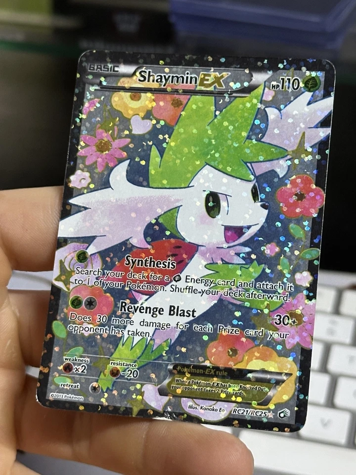 #3 Shaymin EX RC21/RC25 Legendary Treasures 2013 Radiant Full Art Pokémon Card - Image 4 of 4