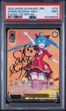 Psa9 World Of Wonderland Hatsune Miku Ssp Saki Fujita Proseca Autograph